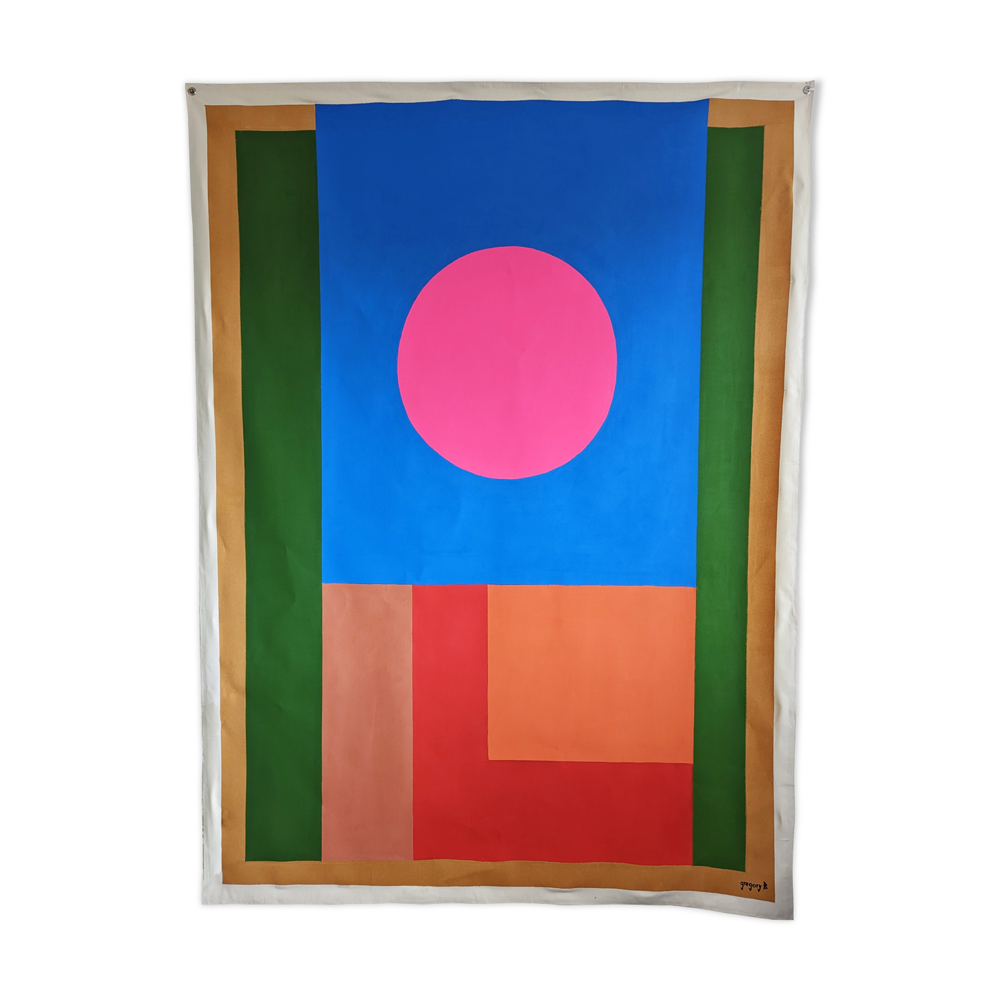 A spanish sunset - painted tapestry