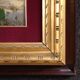 Italian landscape painting view of houses from the 20th century