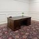 Large classic English Chesterfield partner desk