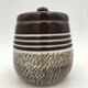 Lucien Brisdoux Enamelled sandstone covered pot with incised decoration, signed and numbered - 1940s-1950s