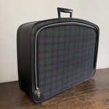 Tartan check suitcase