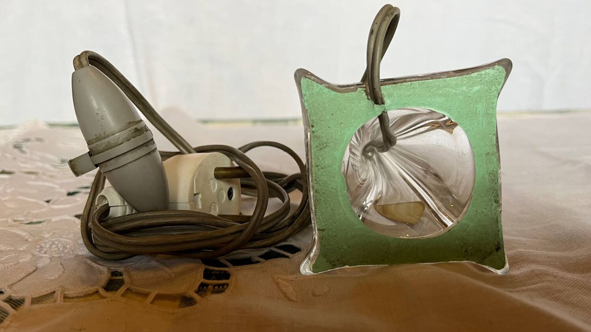 Pied de lampe cristal Daum vintage
