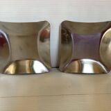 Pair of silver metal trays from Denmark.