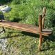 Ancient primitive farm benches