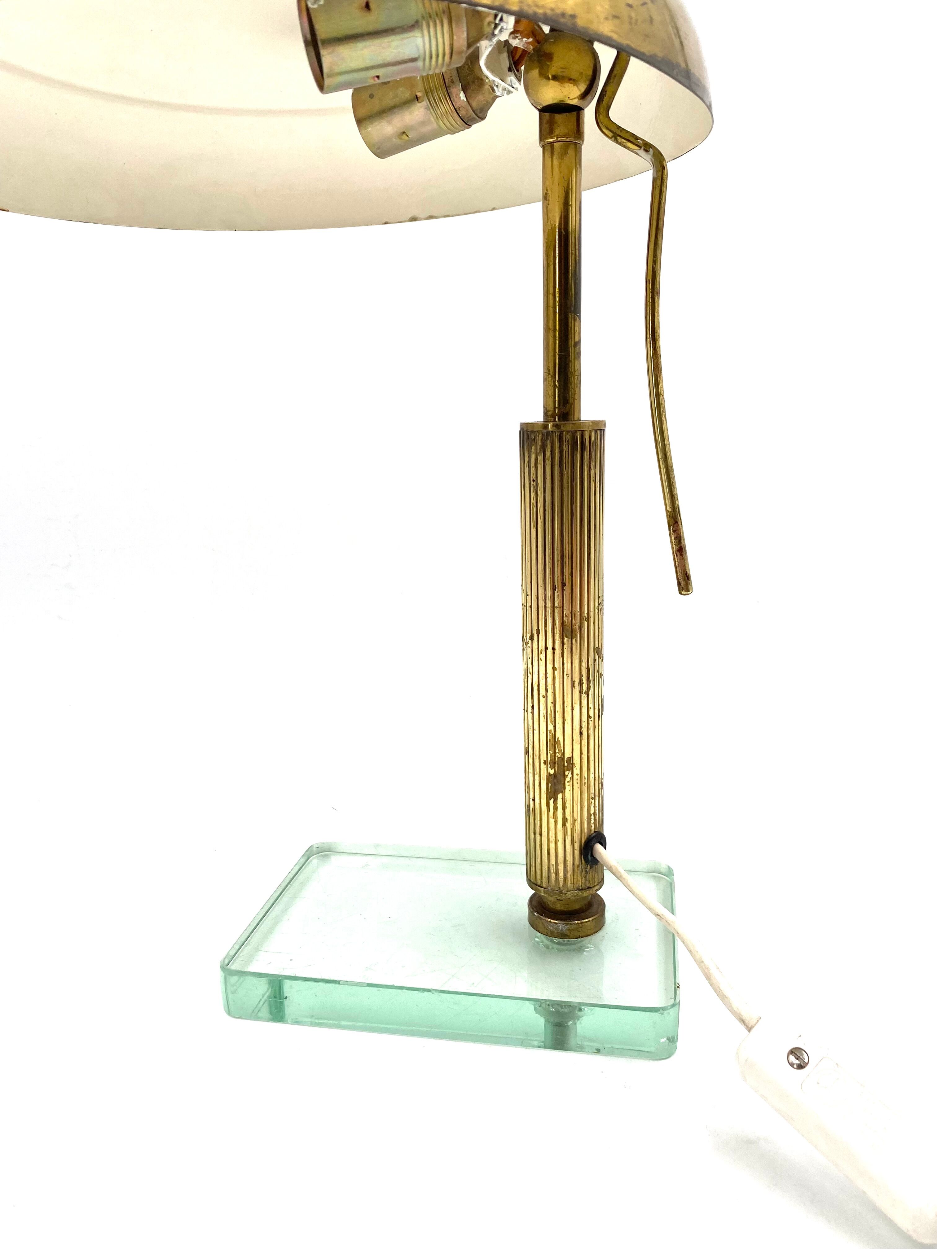 Brass table desk lamp, Fontana Arte, circa 1940