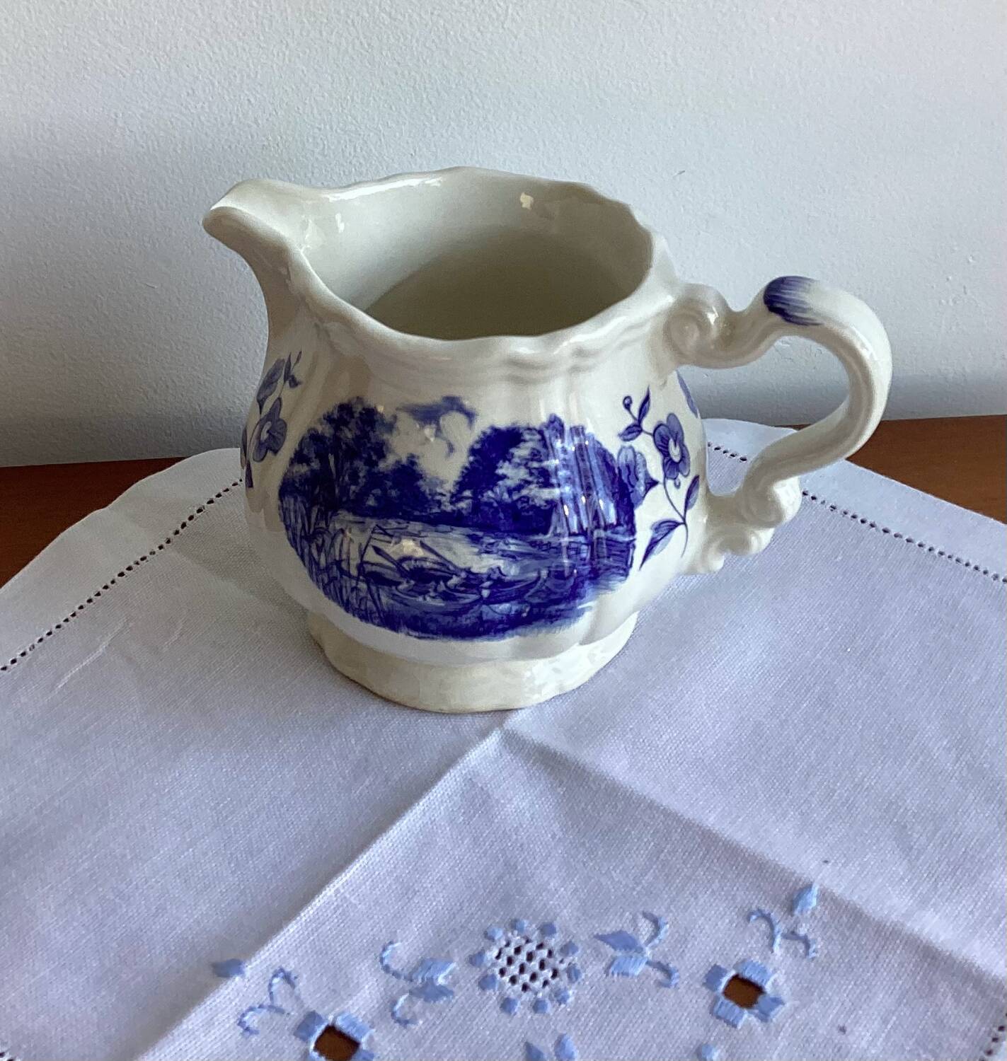 Pot à lait crémier sarreguemines romantic