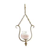Vintage pink and gold pendant light