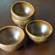 Four Digoin golden sandstone bowls