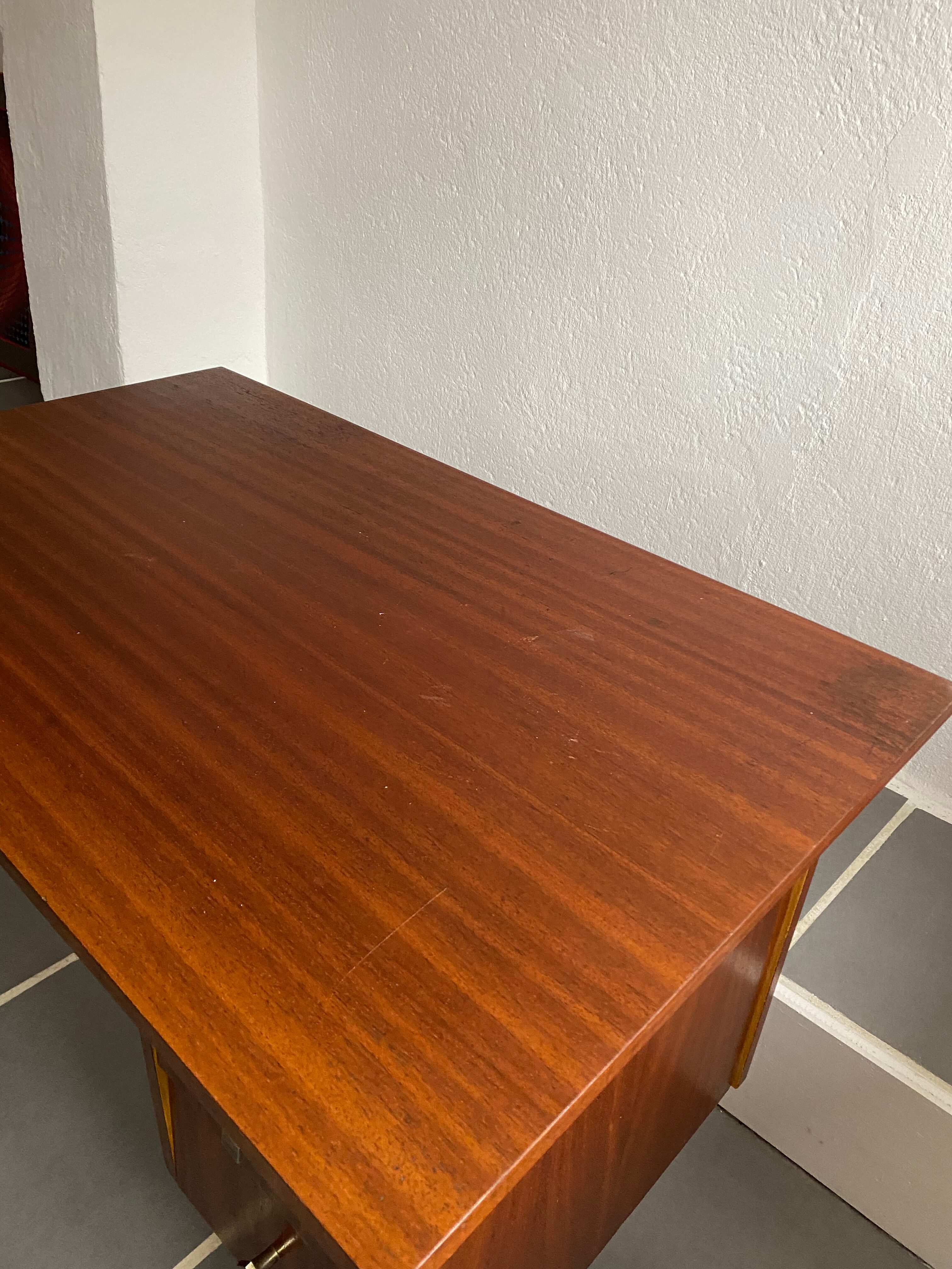 Vintage wood and metal desk 60s