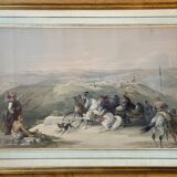 Old orientalist painting, Sebastia, after David Roberts 20th century