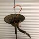 Brass and opaline pendant lamp