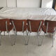4 chairs in brown skaï and metal vintage year 60