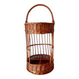 Vintage wicker bottle holder