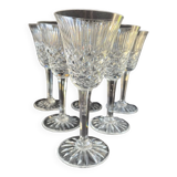 6 anciens verres à vin en cristal taillé