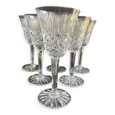 6 anciens verres à vin en cristal taillé
