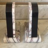 Vintage pair of marble and onyx Art Deco bookends.