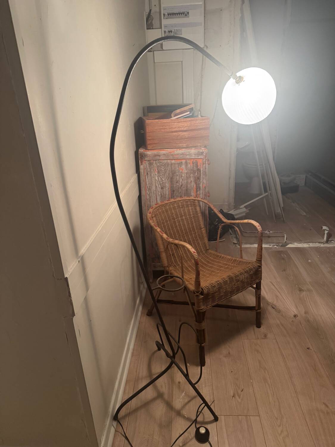 1950s tripod floor lamp