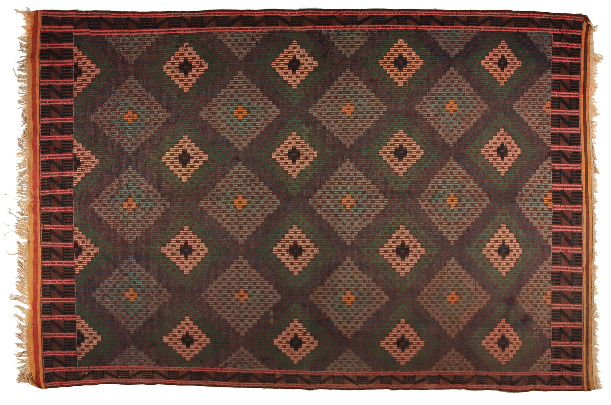 Anatolian handmade kilim rug 297 cm x 191 cm