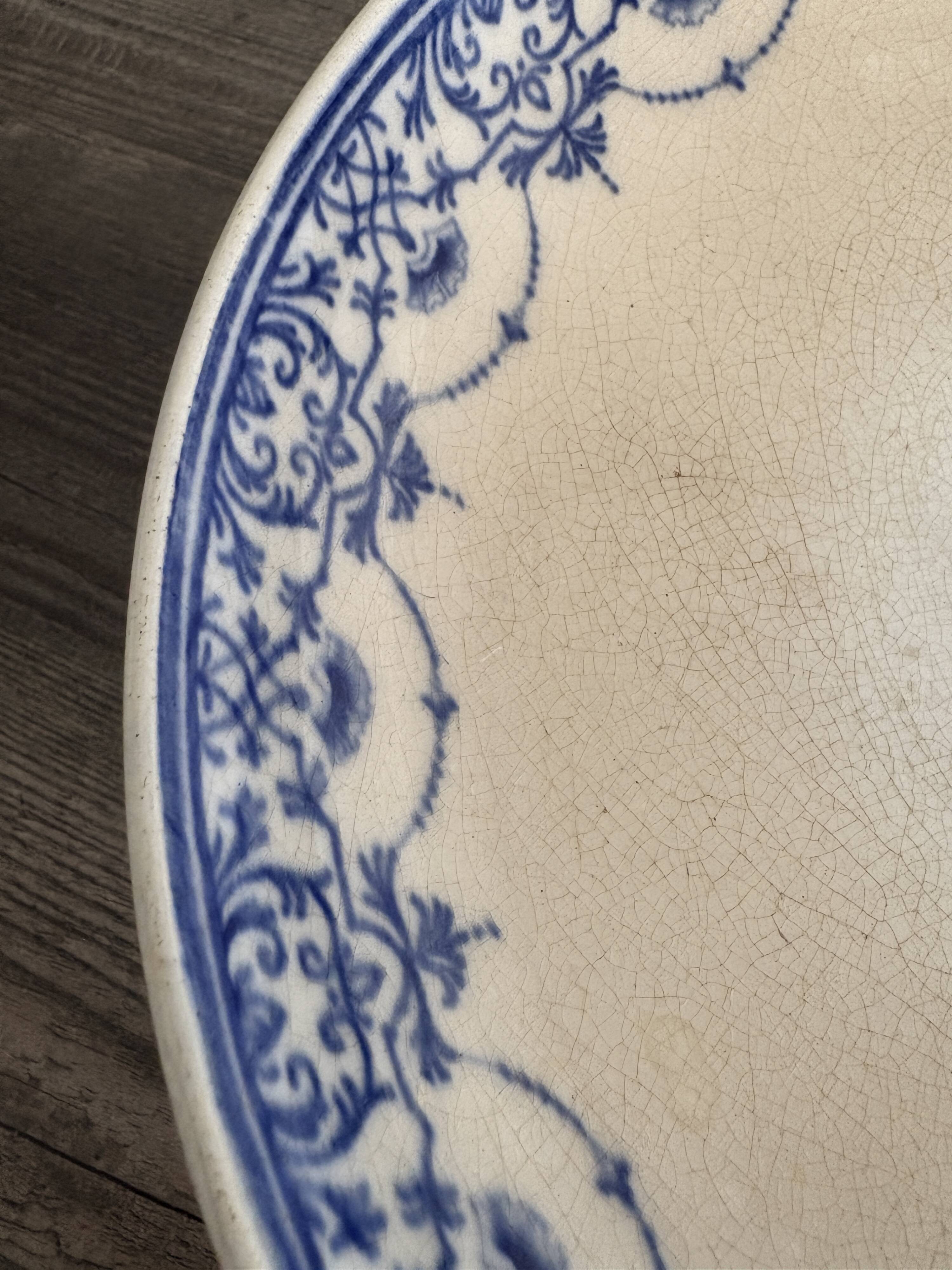 Antique compote dish from Creil and Montereau in ironstone - 19th century