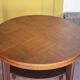 Vintage table, wooden table, two-tier table, living room table, side table.