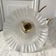 Pair of tulip wall lamps in molded glass on porcelain support 20s