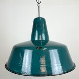 Industrial Green Enamel Factory Pendant Lamp, 1960s
