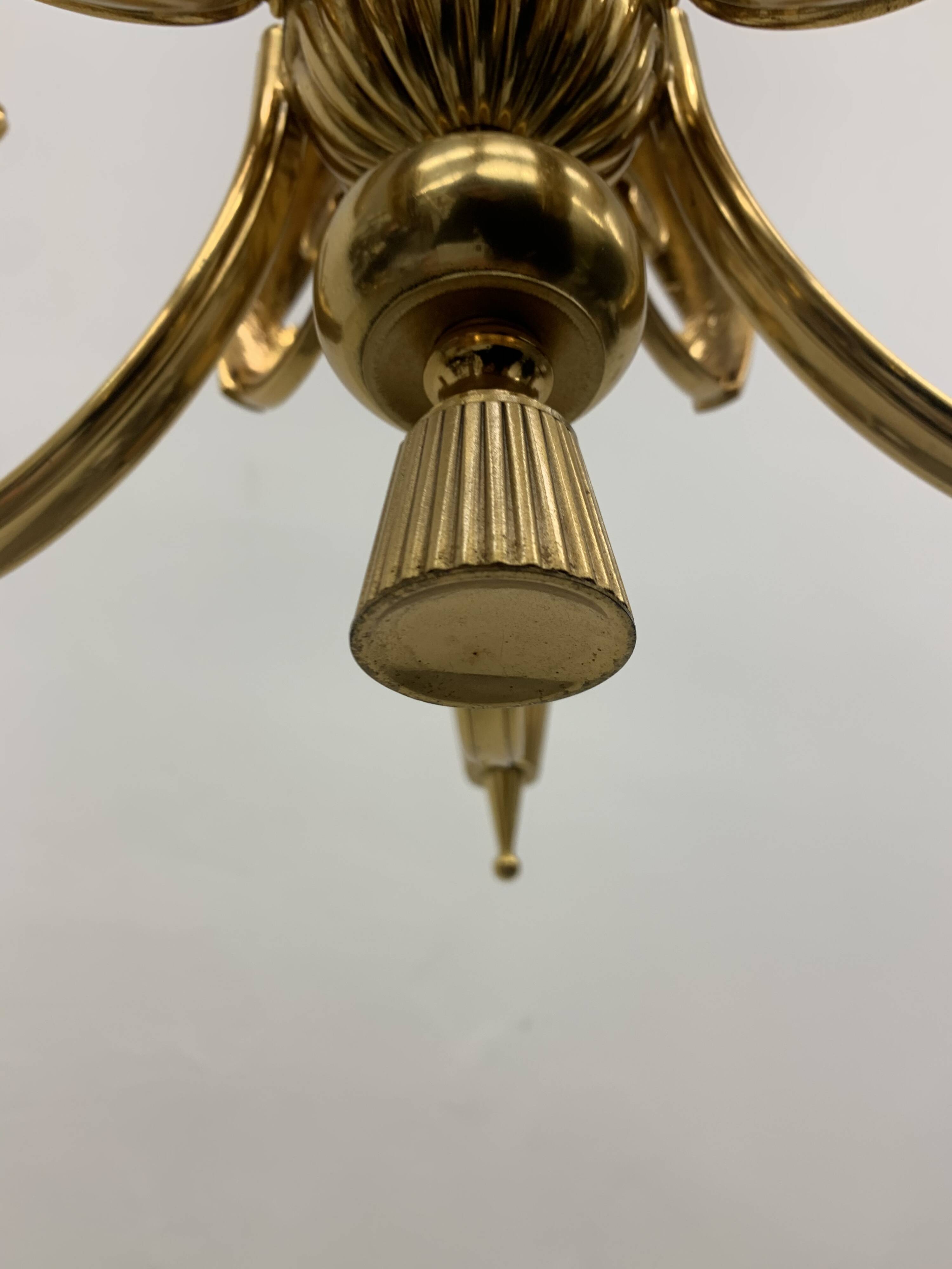 Sciolari gilded chandelier , 1960’s
