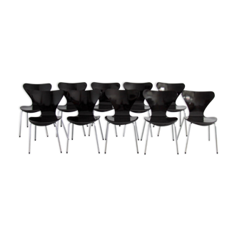 Set de 10 chaises "Papillon" série 3107 par Arne Jacobsen pour Fritz Hansen