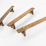 Decorative wooden low bench, France ca. 1850