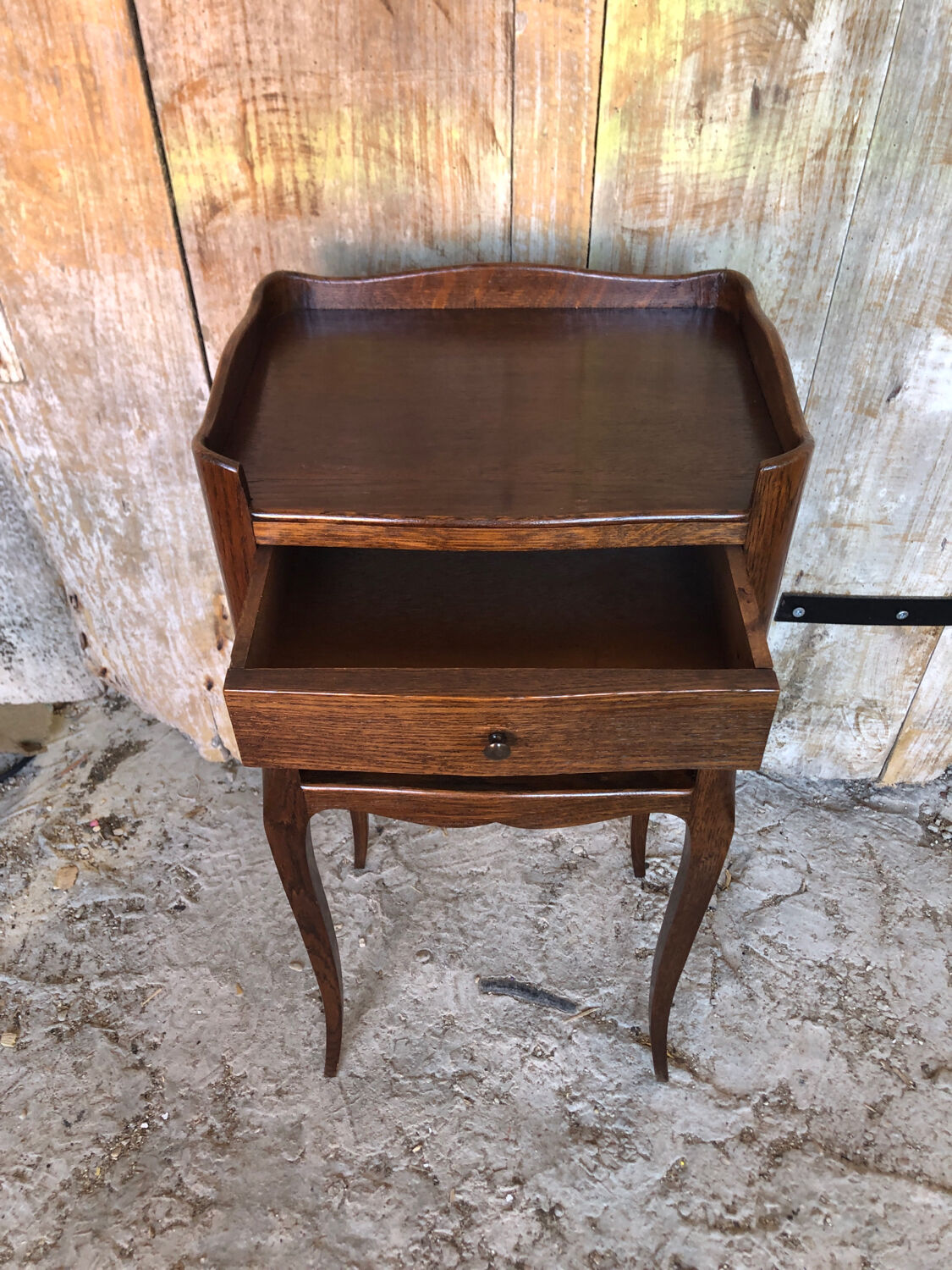 Bedside table night Louis XV vintage wood
