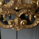 Gilded bronze console Louis XV style and its Mirror Mid-twentieth Marble
