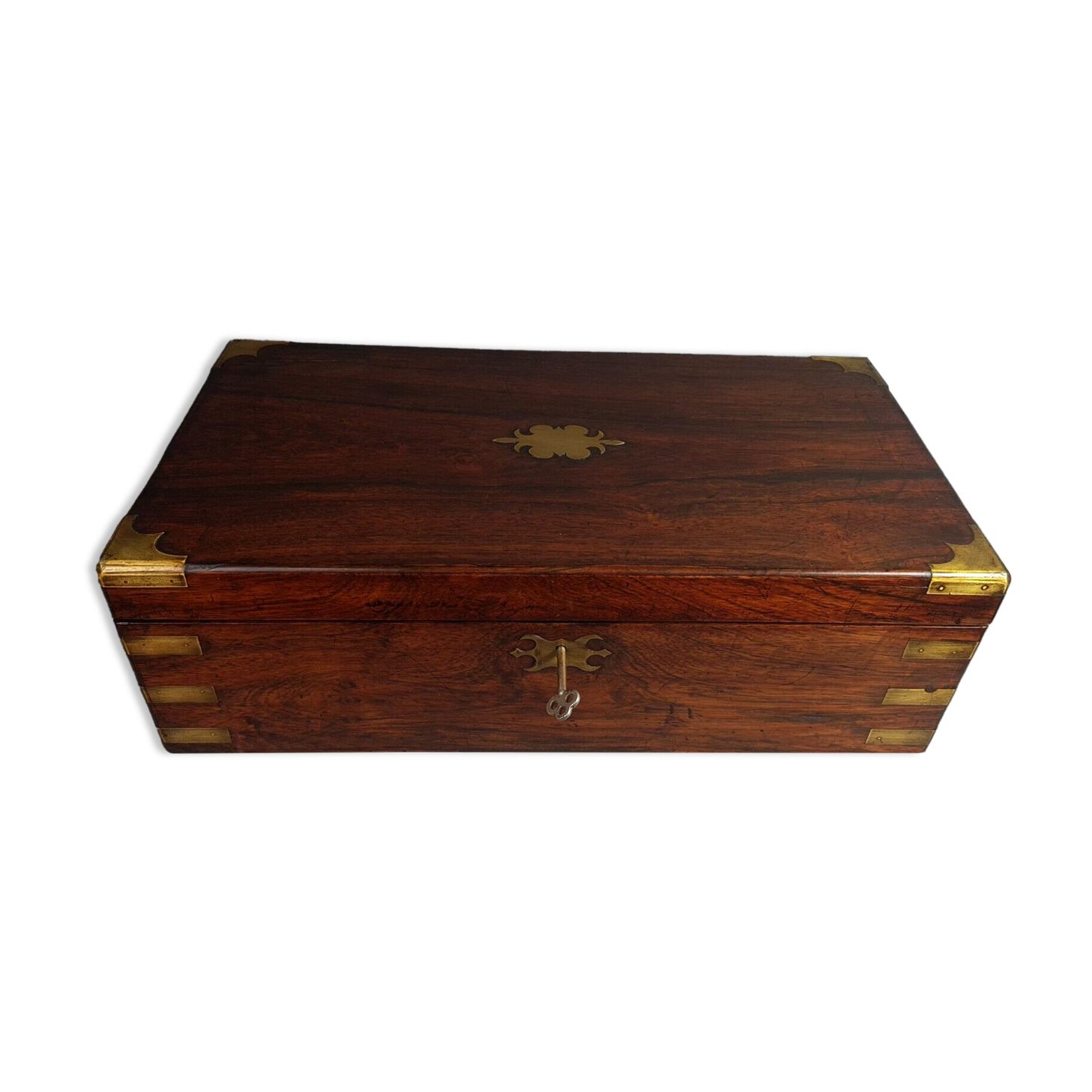 Coffret écritoire acajou avec tiroirs secrets Angleterre XIXe siècle SB