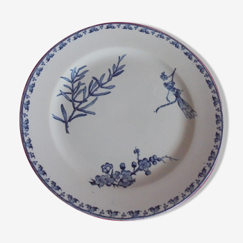 Dessert plate earthenware Sarreguemines