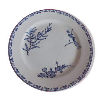 Dessert plate earthenware Sarreguemines