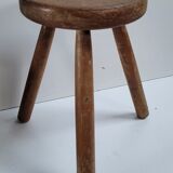 Cowherd stool tripod round solid wood