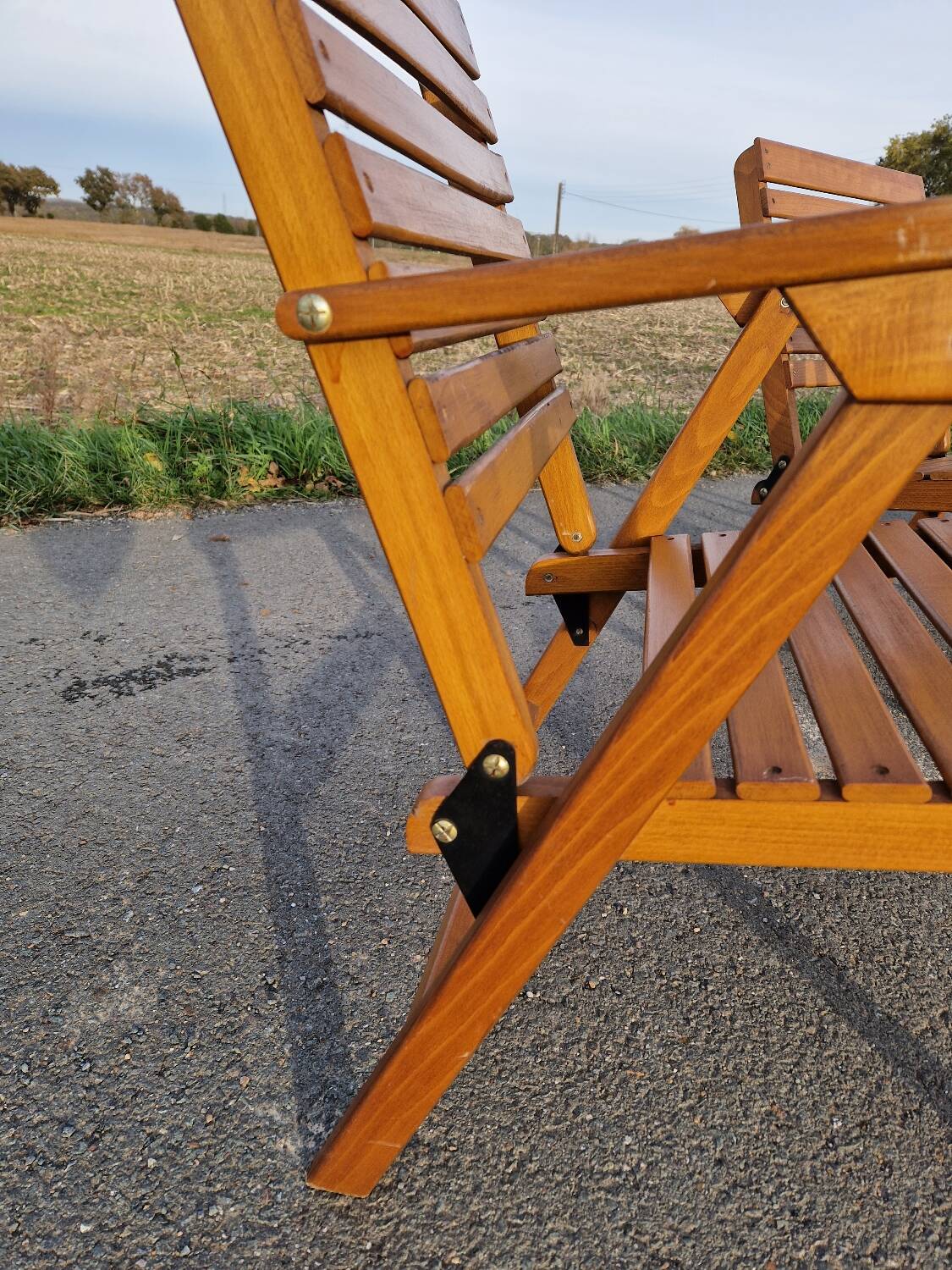 Set of 4 vintage folding armchairs