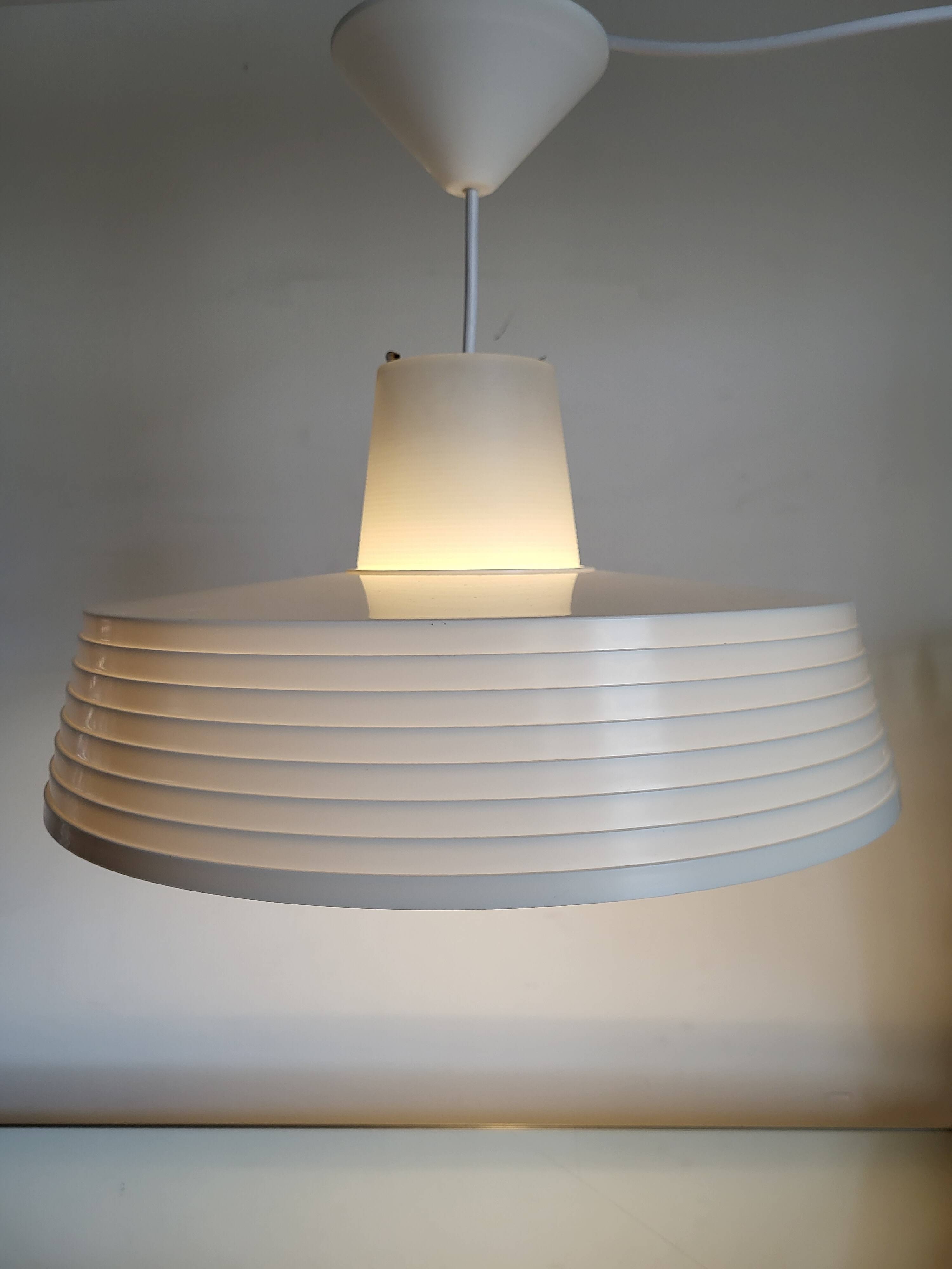 Rotaflex space age hanglamp, ufo vorm in deels geperst plastic, jaren 1960