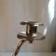 Candlestick with 3 burners in silver metal, Louis XVI style