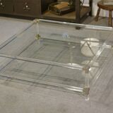 Large coffee table in polymethyl methacrylate 1970s