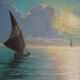 Set of 2 contemporary marine HST paintings by Albert Moran