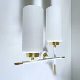 Pair of vintage architectural wall lights, 1960s