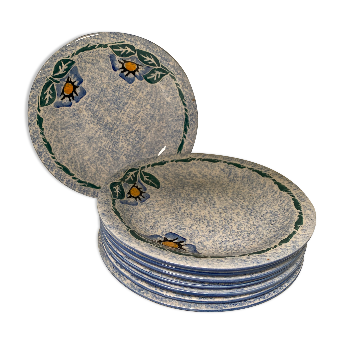 Set of 8 Naldrett Mcninn English earthenware plates