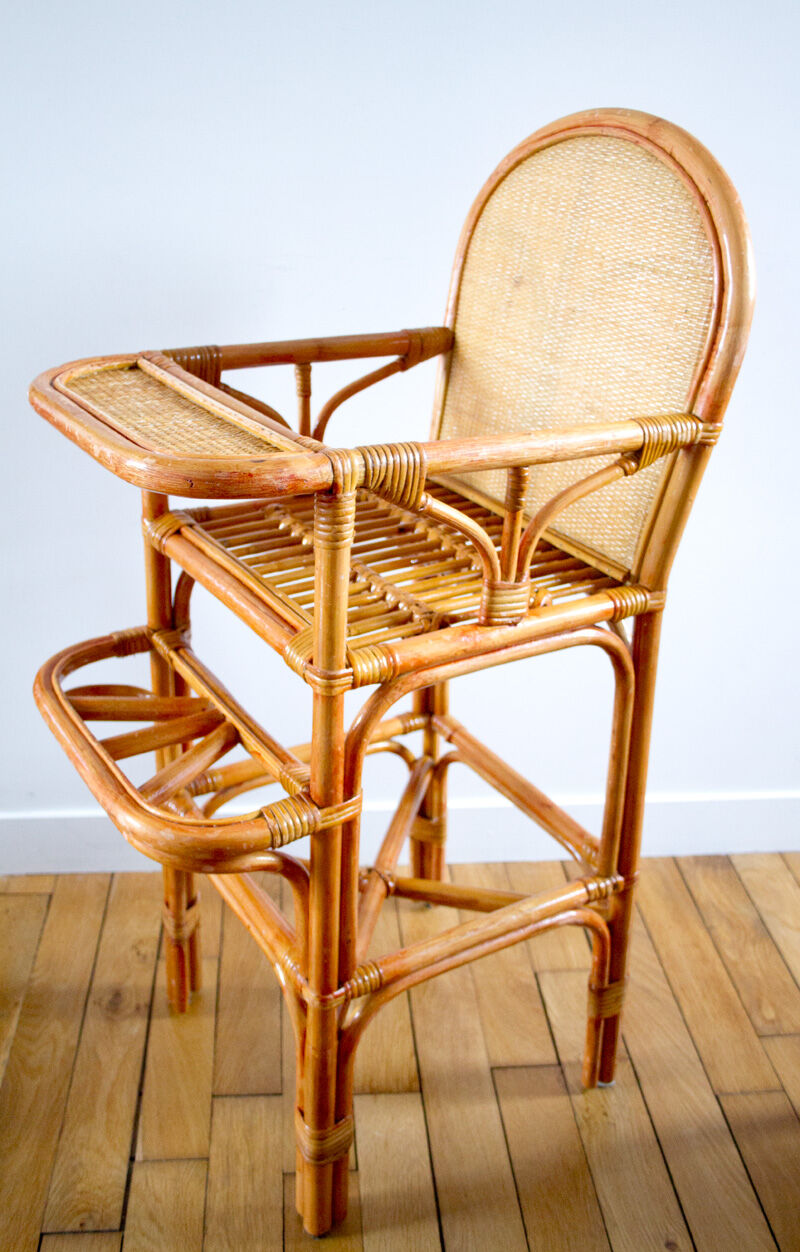 High chair rattan