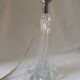 Foot lamp twisted in crystal or glass