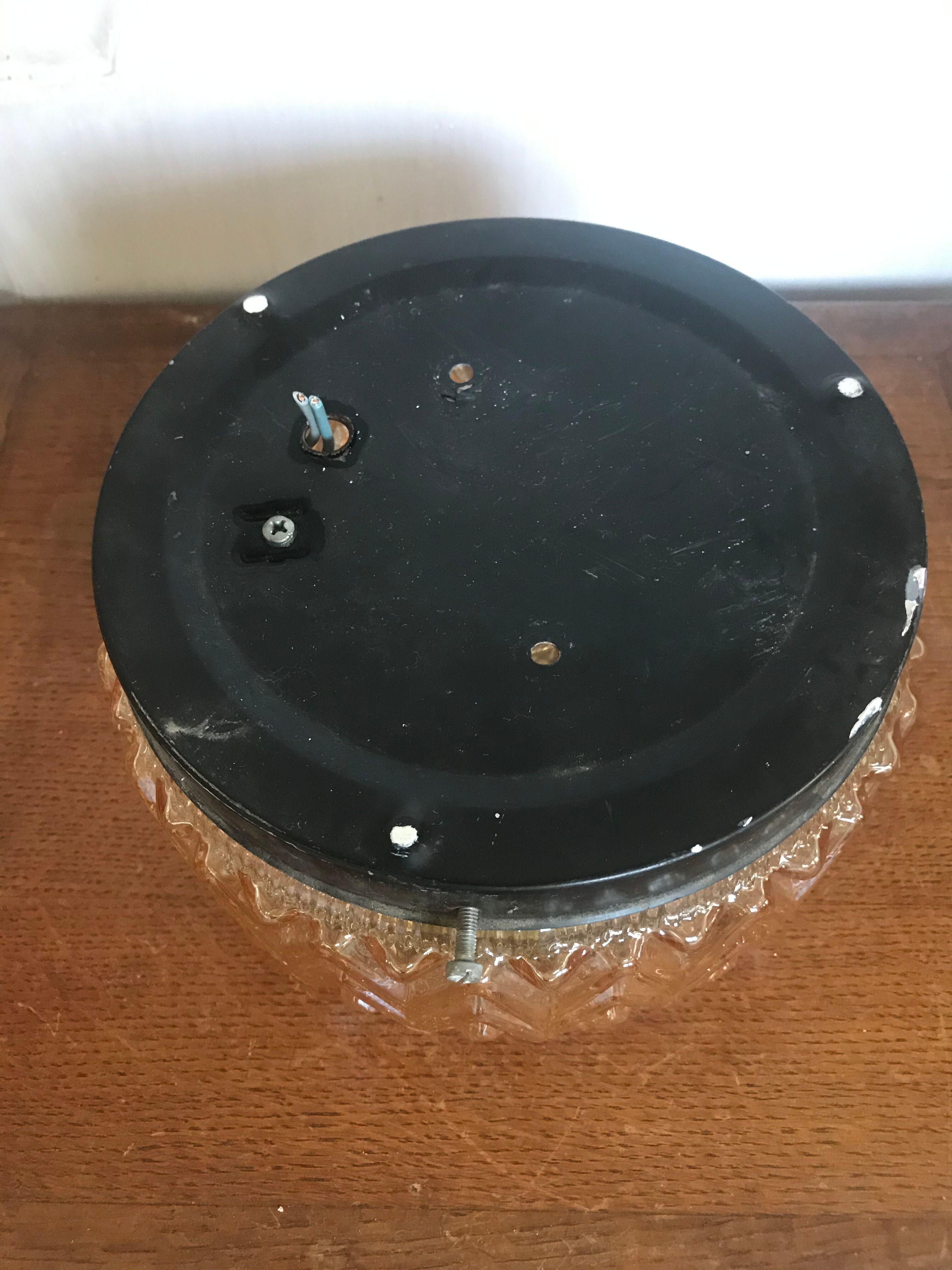 Vintage iridescent amber ceiling