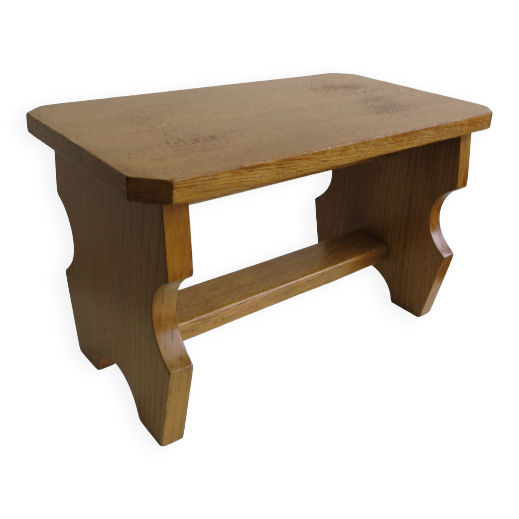 Small wooden footrest stool