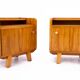 Pair of Art Deco bedside tables, Poland, 1950s.