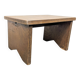 Small patinated wooden footrest bench