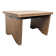 Small patinated wooden footrest bench