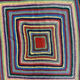Hand crocheted wool blanket plaid
